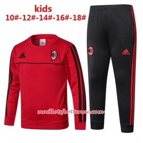 Enfant AC Milan Ensemble Sweat d'entrainement 2017-18 Rouge